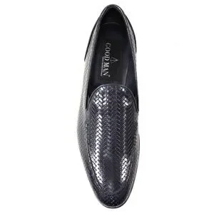 Goodman | Shoes | Goodman Mens Navy Blue Leather Comfort  display picture 3